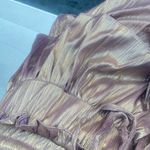 Boutique  purple and gold metallic ruffle skirt Photo 2