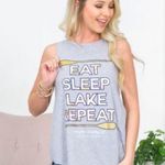 Simply Southern Eat Sleep Lake Repeat Tank Size Small Photo 1