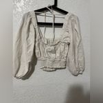 Forever 21  Black Long Balloon Sleeve Cropped Top Photo 1