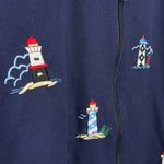 Bonworth Vintage Lighthouse Zip Up Jacket Women’s Petite Medium But Oversized Photo 1