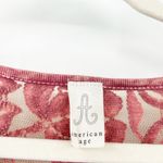 American Age ‎ Womens Y2K Studded Ribbed Lace Back Long Sleeve Henley Top Size M Photo 1