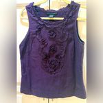 Grace Elements  cotton Purple Sleeveless Top M Photo 0