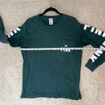PINK - Victoria's Secret Victoria's Secret PINK Green Long Sleeve Tee Relaxed Fit Crew Neck Photo 4