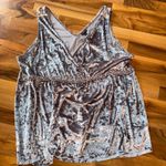 Torrid Gray Velvet Crushed Fabric V Neck Sleeveless Top Plus Size 5 holiday Photo 0