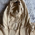 Free People Love Letter tan cropped hoodie woman's size S Photo 1