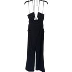 SIMKHAI Gala Plisse Cut Out Jumpsuit in Black 2 Small New Womens Outfit Photo 5