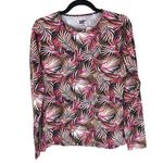 Lands' End Crew Neck Long Sleeve Rash Guard UPF 50 Swim Tee Black Multicolor XS Photo 0