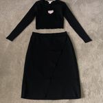 Happily Grey sweater Skirt Set Black Large NWT Photo 0