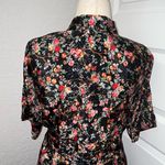 Ilese Stevens Vintage Floral Short Sleeve Short Robe with Belt Size S Photo 3