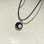 Handmade 8 ball grunge funky unisex simple necklace🎲8️⃣🖤 Photo 5