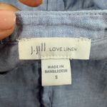 J Jill Love Linen S Small Shirt Button Front Roll Tab Sleeve V Photo 6