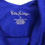 Lilly Pulitzer  Alessa V-Neck Flounced LS Knit Top Women S Blue Retro Boho Party Photo 6