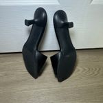 A New Day Black Heeled Mules Women's Slide Sandals Gold Hardware classic career Photo 5