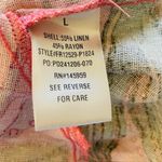 Dress Forum Open Back Bow Linen Tropical Print Relaxed Romper NWT NEW Large Photo 8