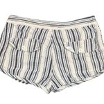 Free People Striped Linen Blend Shorts Size 4 Blue Cream Boho Photo 6