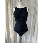 Tempt Me NWT  High Neck Keyhole Twist Front Tummy Control Shaping Swimsuit M Photo 2