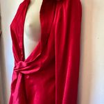 Elegant Red Long Sleeve Dress Size 0 Photo 8