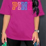 PINK Oversized Graphic T Photo 0