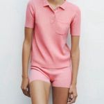 ZARA NWT INDITEX PINK RIBBED SHORTS Photo 1