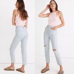 Madewell  Jeans The Mom Jean in Harman Wash Raw-Hem Edition Item MC583 Size 31 Photo 1