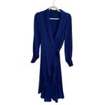 White House | Black Market Long Sleeve Satin Wrap DressWhite House Black Market 12p Photo 4