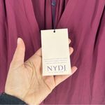 NYDJ ‎ 3/4 Perfect Pintuck Blouse Grenache Chiffon NWT Size S Photo 4