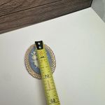 Western Germany Blue Floral Arrangement Cameo Brooch Pin Gold Tone Vintage Photo 1