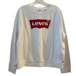 Levi's Men's XL White Crewneck Pullover Sweatshirt Long Sleeve Casual Photo 0