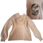 Skull Cashmere 100% CASHMERE SKULL HOODIE  BEIGE SWEATER MEDIUM $390 Photo 5