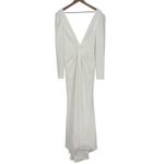 Lulus Stunning Romance White Long Sleeve Mermaid Maxi Dress Size S Photo 2