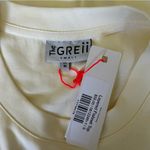 NWT The Greii Cream Crewneck Cap Sleeve Top Shirt Size Small Photo 4