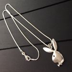 Playboy Snake Chain Necklace with Bunny Pendant Photo 0