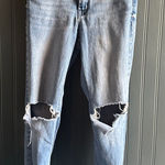 Old Navy  Women's Rockstar Super Skinny High Rise Ripped Jeans - Light Blue Photo 0