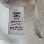 Marc New York  White Cotton Ruched Short Crochet Puff Sleeve Top Size Medium NWT Photo 5