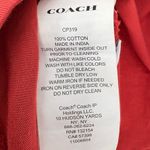 Coach Women’s Signature Logo Cropped Boxy Crew Neck T-Shirt | Size XS | Red Photo 11