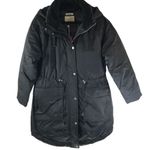 Universal Threads Universal Thread Womens Black Water-Resistant Parka Coat Cinch Waist Hooded S Photo 0