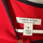 London Style  sz‎ 8 red sheath black block color dress NWOT Photo 3
