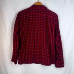 CHAPS Red Black Gingham Plaid Button Front Long Sleeve Flannel Shirt Size XL Photo 1
