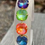 Handcrafted bracelet with Swarovski crystal Gold Photo 3