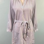 Lucky Brand  Women's Grey Striped Shirt Dress Size M NWT Photo 0