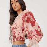 Free People π Daphne Romantic Floral Top Size S NWT Photo 1