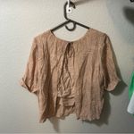 FRNCH Paris Boho Leaf Open Back Blouse MEDIUM Photo 4