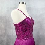 VTG‎ 80s Sequin Dress Gown Womens Size 10 Pink Glam Prom Dressy Gala READ Photo 3