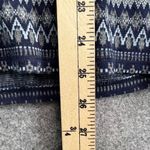 Saks 5th Avenue Saks Fifth Avenue Knit Top Women L Blue Gray Geometric Print Viscose Blend Shirt Photo 7