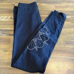 Desigual  Black Stud Accent Pull On Leggings Pants High Waisted Stretchy M Photo 4