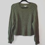 American Eagle  Hunter Green Open Knit Sweater Photo 0