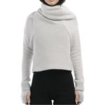 NFP Studio Women’s 4 L Taupe Gray Merino Wool Knit Convertible Sweater Cardigan Size L Photo 11