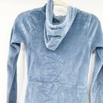 Iets Frans UO Womens Loungewear Kenny Plunge Neck Hooded Velour Jumpsuit XS Blue Photo 9