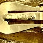 St. John Vintage  Swirl Clip-On Earrings Hammered Gold Classic Statement Holiday Photo 6