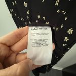 Reformation Medium Joana Dress Breezy Midi Black Floral Print Photo 8